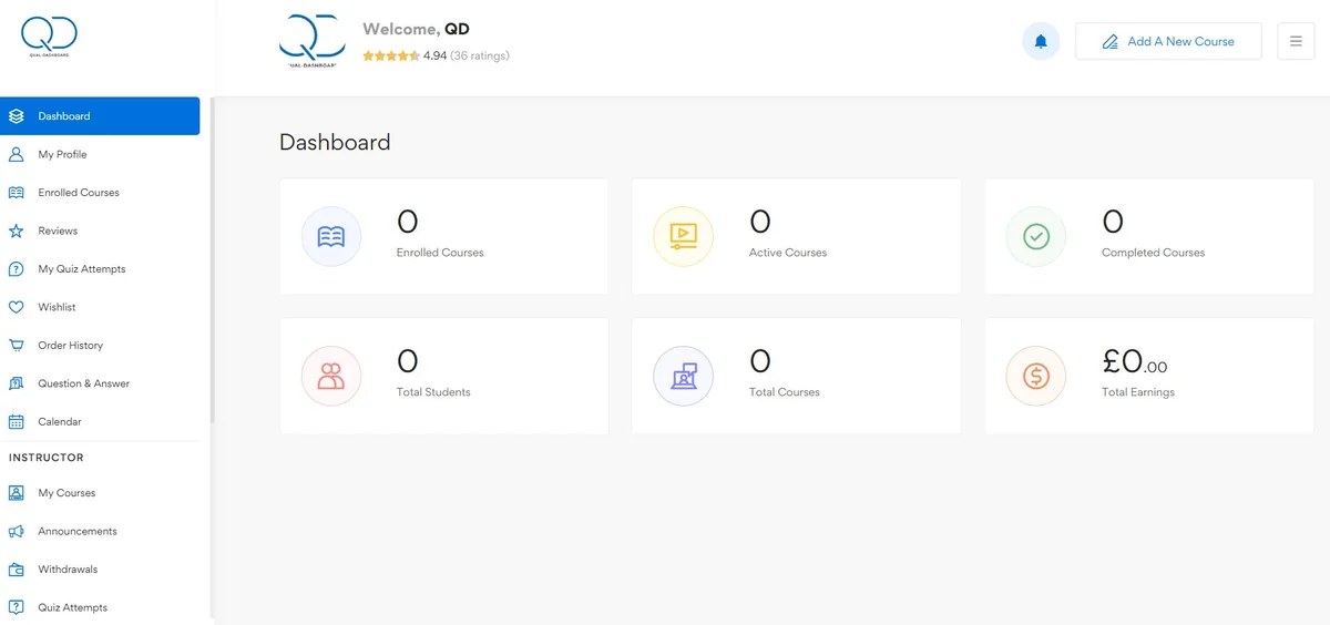 Your branded academy dashboard